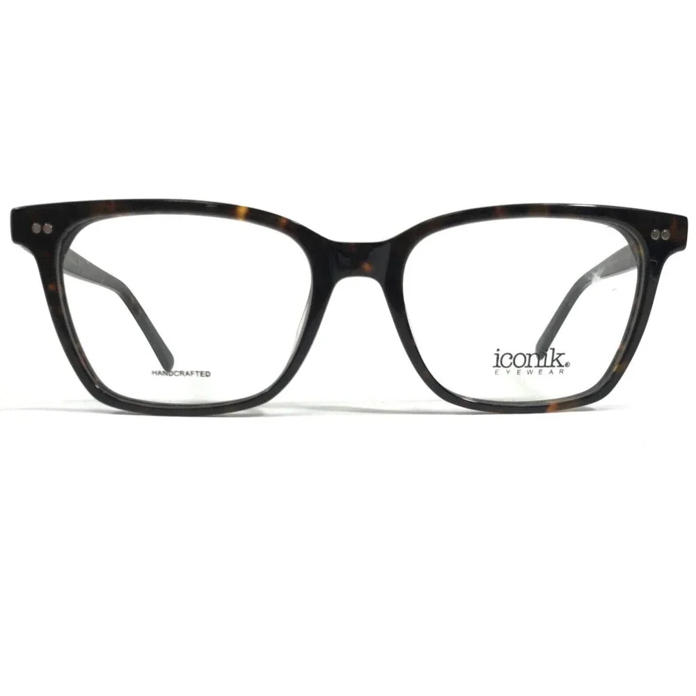 Iconik Eyeglasses Frames Mack C02 Tortoise Square Horn Rim 53-18-140